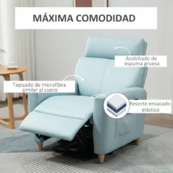 HOMCOM Sillón Levanta Personas Sillón Relax Eléctrico Tapizado En Microfibra Con Reclinación 143° USB Reposacabezas Ajustable Reposapiés Y Bolsillo Lateral Carga 150 Kg 81x91x103 Cm Azul -Conforama Tienda de ventas da7270fed921d0c1a7271ced0f44f7bd3f673ac5 1254202557374bd98c06f5f6a1d4cd87