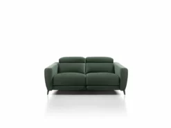 Sofá 2 Plazas De TelaDRAX Fijo Color Verde