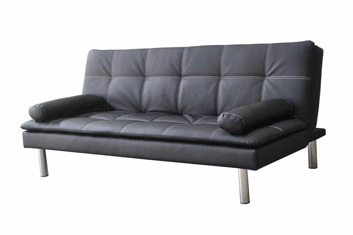 Sofá Cama De Piel SintéticaENJOY Color Negro 4 Sofá Cama De Piel SintéticaENJOY Color Negro - Imagen 4