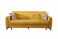 Sofá Cama DORIAN De Tela ColorAmarillo