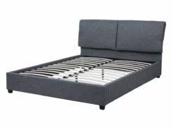 Cama Con Somier De Poliéster Gris Oscuro/madera Oscura 140 X 200 Cm BELFORT -Conforama Tienda de ventas db7fa994d4a8b87fd5505872ccb1f1ab4eddb800 88671aef0be14a0ea1738bd3244323fe