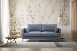 Sofa De 3 Plazas NERO En Tela Con Patas Metalicas Azul -Conforama Tienda de ventas dc247326954120a2558b9094fcae85a0a16687fd 111180 02B