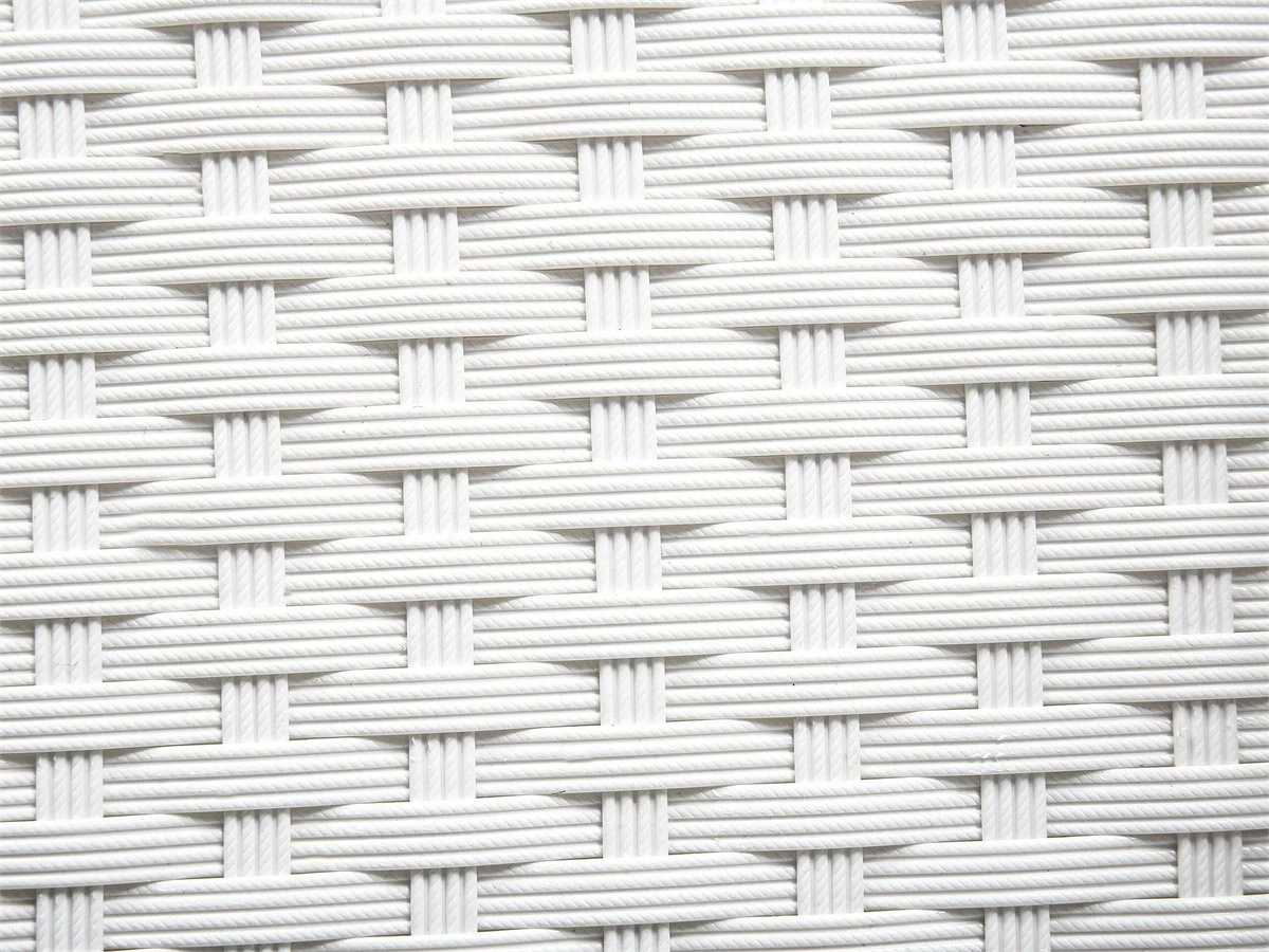 Mesa De Jardín De Ratán Blanco 220 X 100 Cm ITALY 9 Mesa De Jardín De Ratán Blanco 220 X 100 Cm ITALY - Imagen 9