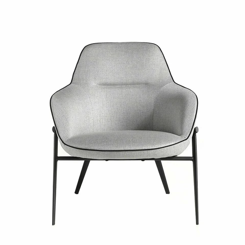 ANGEL CERDA Sillón Confidente Tapizado Tela Gris 4 ANGEL CERDA Sillón Confidente Tapizado Tela Gris - Imagen 4