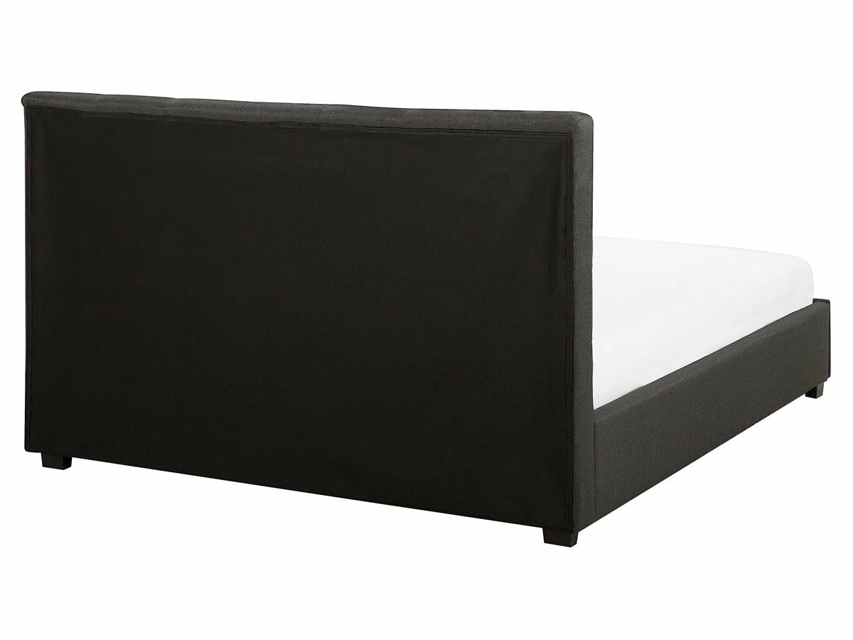 Cama Con Almacenaje De Poliéster Gris Oscuro/negro 160 X 200 Cm LA ROCHELLE 6 Cama Con Almacenaje De Poliéster Gris Oscuro/negro 160 X 200 Cm LA ROCHELLE - Imagen 6
