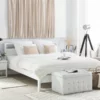 Cama Con Somier De Madera Pino Blanca 160 X 200 Cm GIULIA