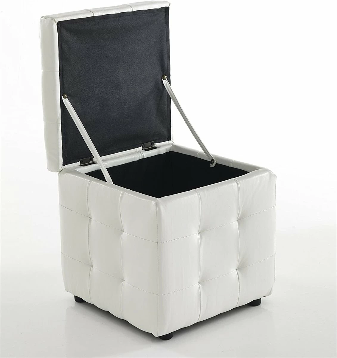 Pouf KUBO LUX Blanco 2 Pouf KUBO LUX Blanco - Imagen 2