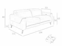 Sofá 3 Plazas Tapizado En Piel De Origen Vacuno.Asientos Con Mecanismos De Relax Eléctricos Y Reposacabezas Articulados Independientes. Estructura Interior De Madera De Pino Natural Y Patas En Madera Maciza Color Nogal. -Conforama Tienda de ventas df1c7208a3b72e696b19db08ce449dca065b8783 fa242a7920a5428480ea93e0da0c3579