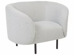 Sillón De Poliéster Blanco/negro LOEN