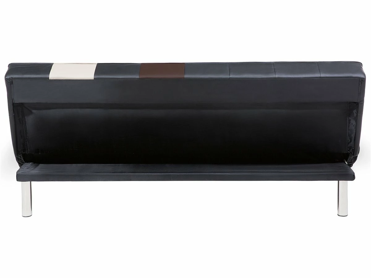 Sofá Cama 3 Plazas Tapizado Negro/patchwork OLSKER 7 Sofá Cama 3 Plazas Tapizado Negro/patchwork OLSKER - Imagen 7