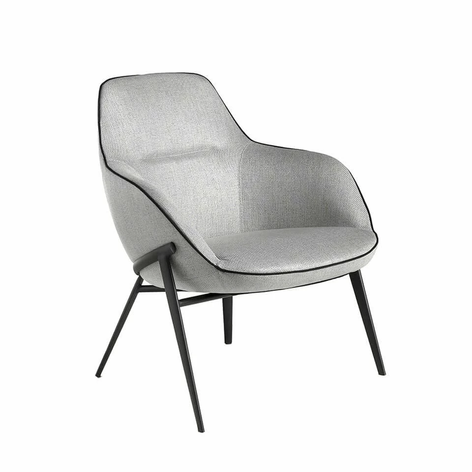 ANGEL CERDA Sillón Confidente Tapizado Tela Gris 1 ANGEL CERDA Sillón Confidente Tapizado Tela Gris