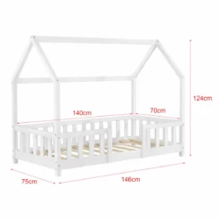 Cama Para Niños Sisimiut Forma De Casa Pino 70x140 Cm Blanco Mate [en.casa] -Conforama Tienda de ventas e83521df13bf25a35d8071eb1e65f7228e57b0ff 63d9b6bc9eda4065af5e291951259738