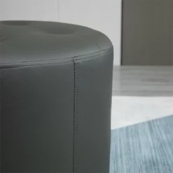 HOMCOM Reposapiés Otomano Giratorio Taburete Puff Redondo Tapizado En Piel Sintético De Estilo Moderno Para Dormitorio Entrada Salón Ø45,5x44,5 Cm Gris -Conforama Tienda de ventas e8362dd27b84040bae29d9262f58a249e62546cb bdd1210347e14669b0a24f966169a36c