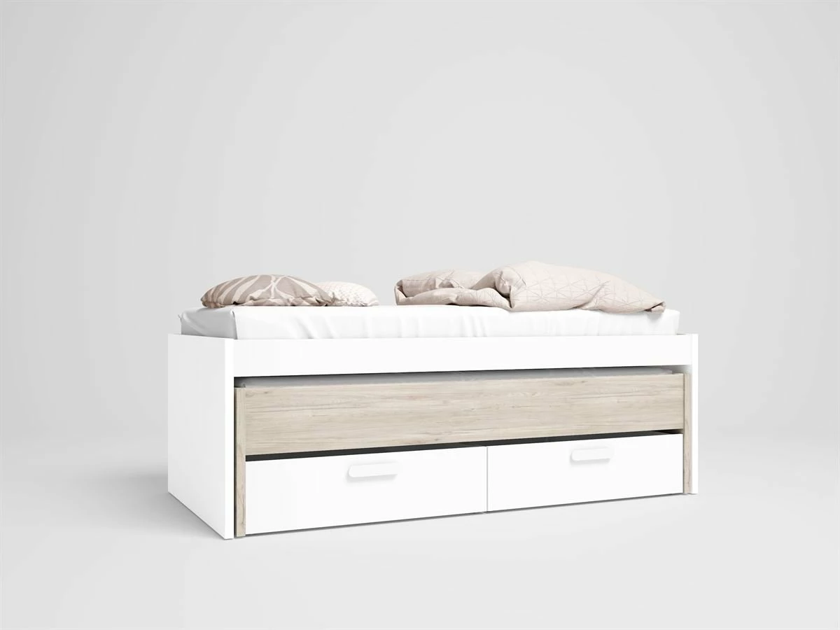 Compacto 90x190 LUPY 8KBlanco Mate/Sahara