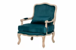 Butaca Velvet Madera Azul 64x72x92 Cm