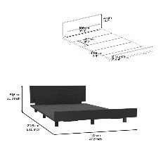 Marco De Cama Sencilla Zúrich 51.6CM A X 212.5CM P X 120CM L WENGUE 4 Marco De Cama Sencilla Zúrich 51.6CM A X 212.5CM P X 120CM L WENGUE - Imagen 4