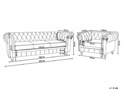 Conjunto De Sala De Estar 4 Plazas Gris CHESTERFIELD -Conforama Tienda de ventas ed4b8c0298cd4b65f57ab974294f22bf08ed7a90 c3f67a8555254b5ca47a439f523add8e