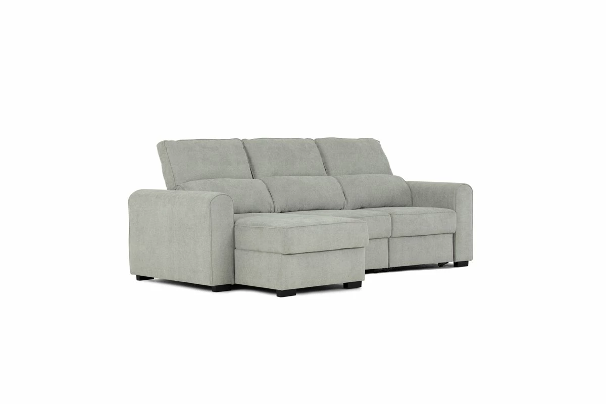 Chaise Longue Con Cama CONNOR Color Gris Claro 3 Chaise Longue Con Cama CONNOR Color Gris Claro - Imagen 3