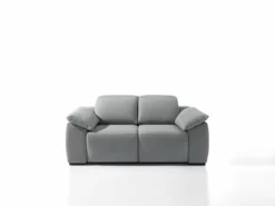Sofá 2 Plazas AXEL En Tela, Color Gris Claro