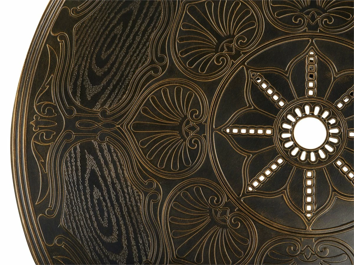 Mesa De Jardín De Metal Marrón Oscuro ⌀ 102 Cm SAPRI 6 Mesa De Jardín De Metal Marrón Oscuro ⌀ 102 Cm SAPRI - Imagen 6