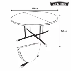 Mesa Redonda Plegable Blanco LIFETIME Ø152 X 75,5 Cm -Conforama Tienda de ventas f0a15d0d50a52021b1704c814b24844513dcee7d 91c762f96a794ed6ba2d106f4b117867