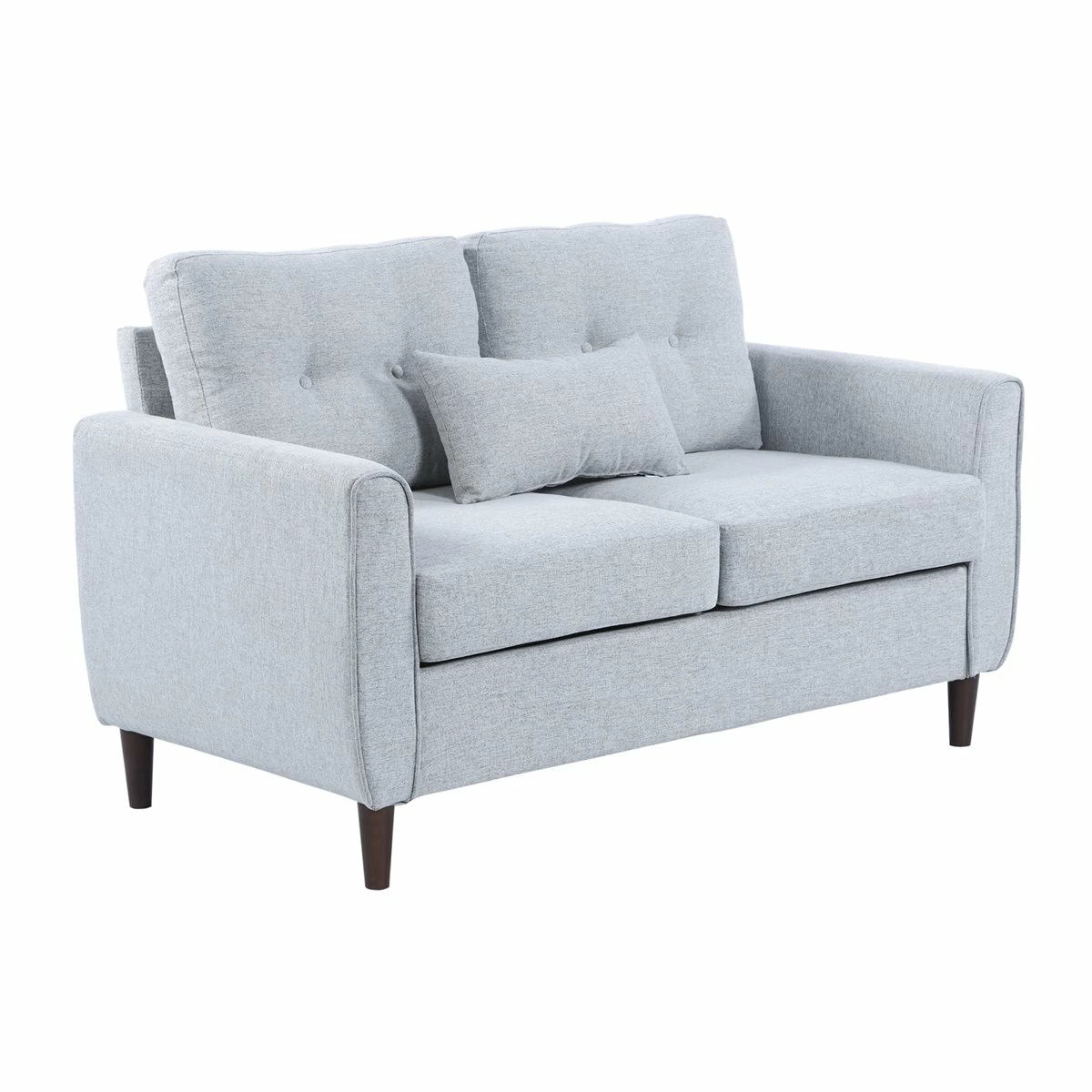 HOMCOM Sofá De 2 Plazas Sillón Biplaza Para Salón Con Cojines Y Asiento Acolchado Funda De Almohada Lavable 140x78x83 Cm Gris Claro 2 HOMCOM Sofá De 2 Plazas Sillón Biplaza Para Salón Con Cojines Y Asiento Acolchado Funda De Almohada Lavable 140x78x83 Cm Gris Claro - Imagen 2