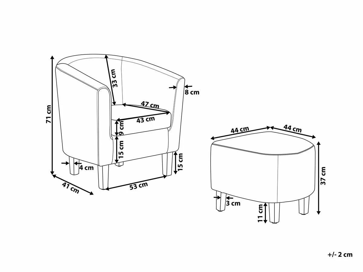 Sillón Gris Con Reposapiés HOLDEN 3 Sillón Gris Con Reposapiés HOLDEN - Imagen 3
