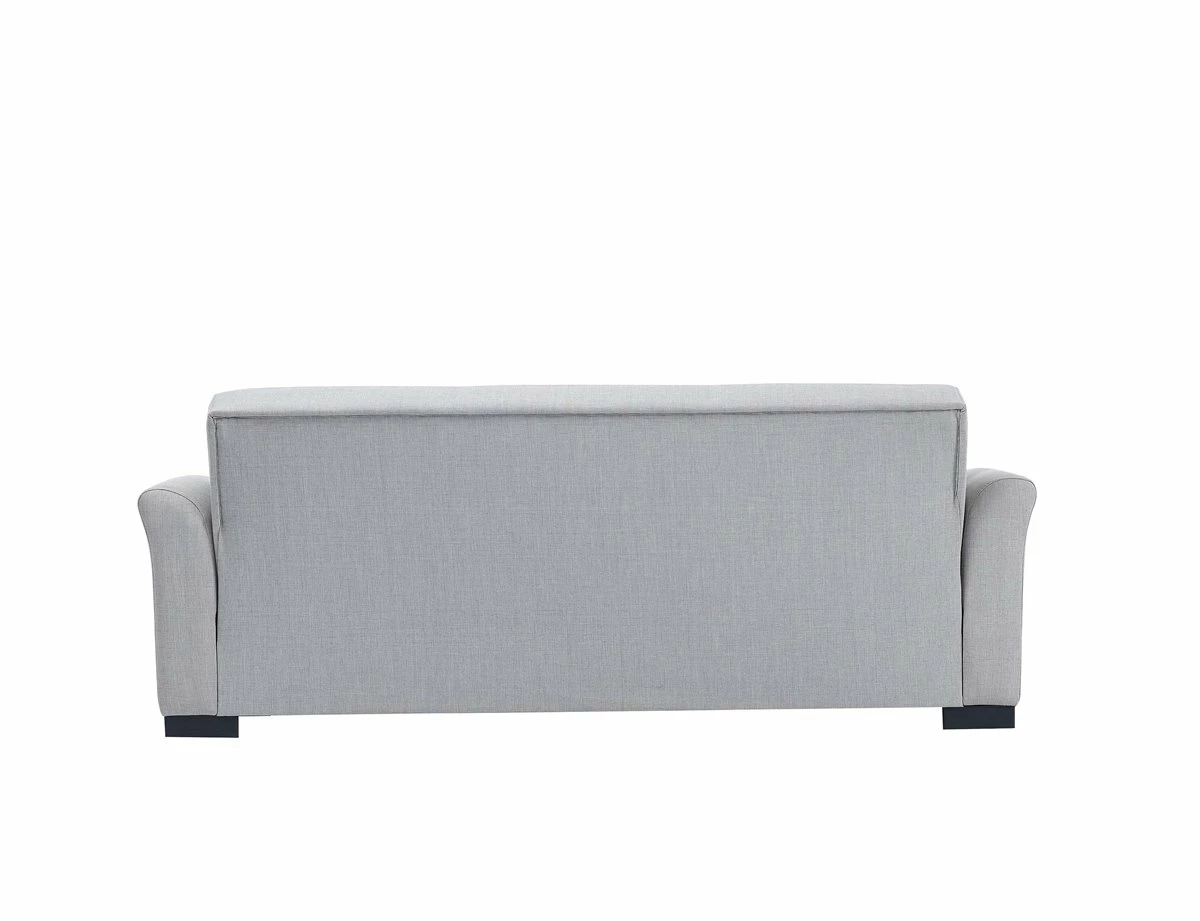 Sofá Cama De 3 Plazas STELA Color Gris Claro Incluye 2 Cojines Decorativos De Color Antracita 6 Sofá Cama De 3 Plazas STELA Color Gris Claro Incluye 2 Cojines Decorativos De Color Antracita - Imagen 6