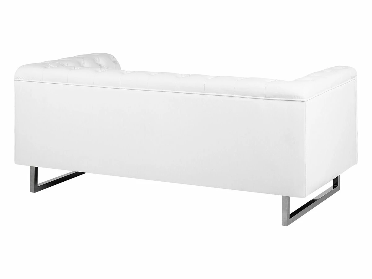 Conjunto De Sala De Estar 5 Plazas De Piel Sintética Blanca VISSLAND 9 Conjunto De Sala De Estar 5 Plazas De Piel Sintética Blanca VISSLAND - Imagen 9