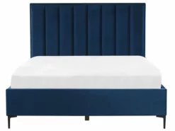 Cama Con Somier De Terciopelo Azul Marino/negro 140 X 200 Cm SEZANNE -Conforama Tienda de ventas f4a41704e0b0e03eb63be5e216d8b87c6c64512b 733b5af180c348fe89045e4f873ecb02