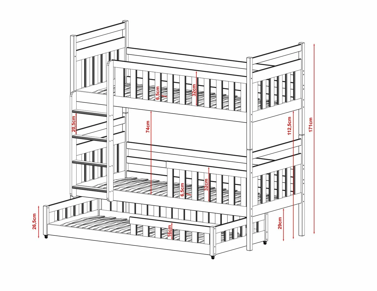 Litera Oliwia 80x160 Beige 3 Litera Oliwia 80x160 Beige - Imagen 3