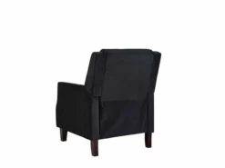 Sillón Reclinable De Terciopelo Negro/madera Oscura EGERSUND -Conforama Tienda de ventas fa2e385d266f293c05f36b3f1c3e7dcaceeae00a 89177e13ca474561b429bfa29088275a