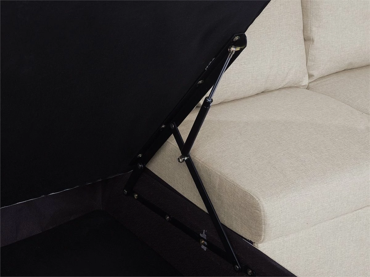 Sofá Cama Esquinero Tapizado Beige KARRABO 12 Sofá Cama Esquinero Tapizado Beige KARRABO - Imagen 12