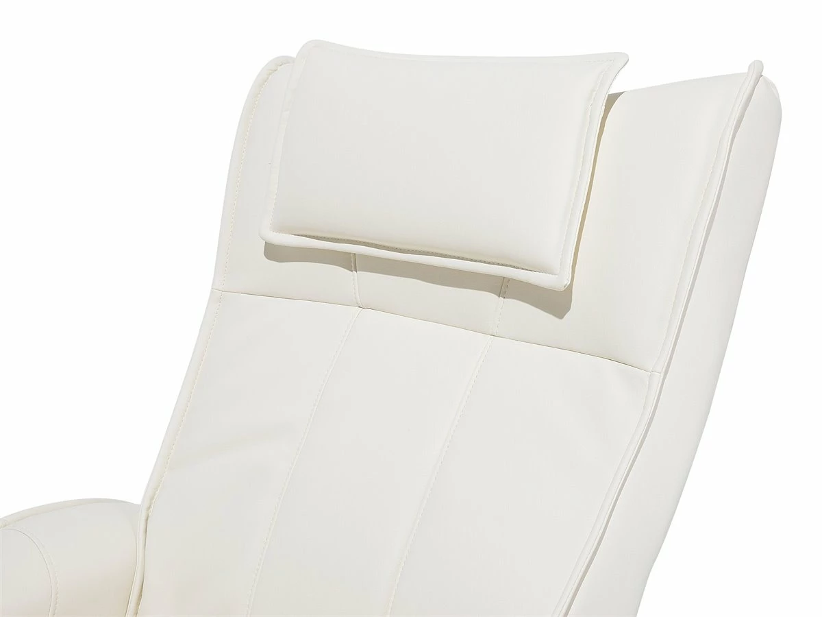 Sillón De Masaje De Piel Sintética Beige/madera Clara MAJESTIC 10 Sillón De Masaje De Piel Sintética Beige/madera Clara MAJESTIC - Imagen 10