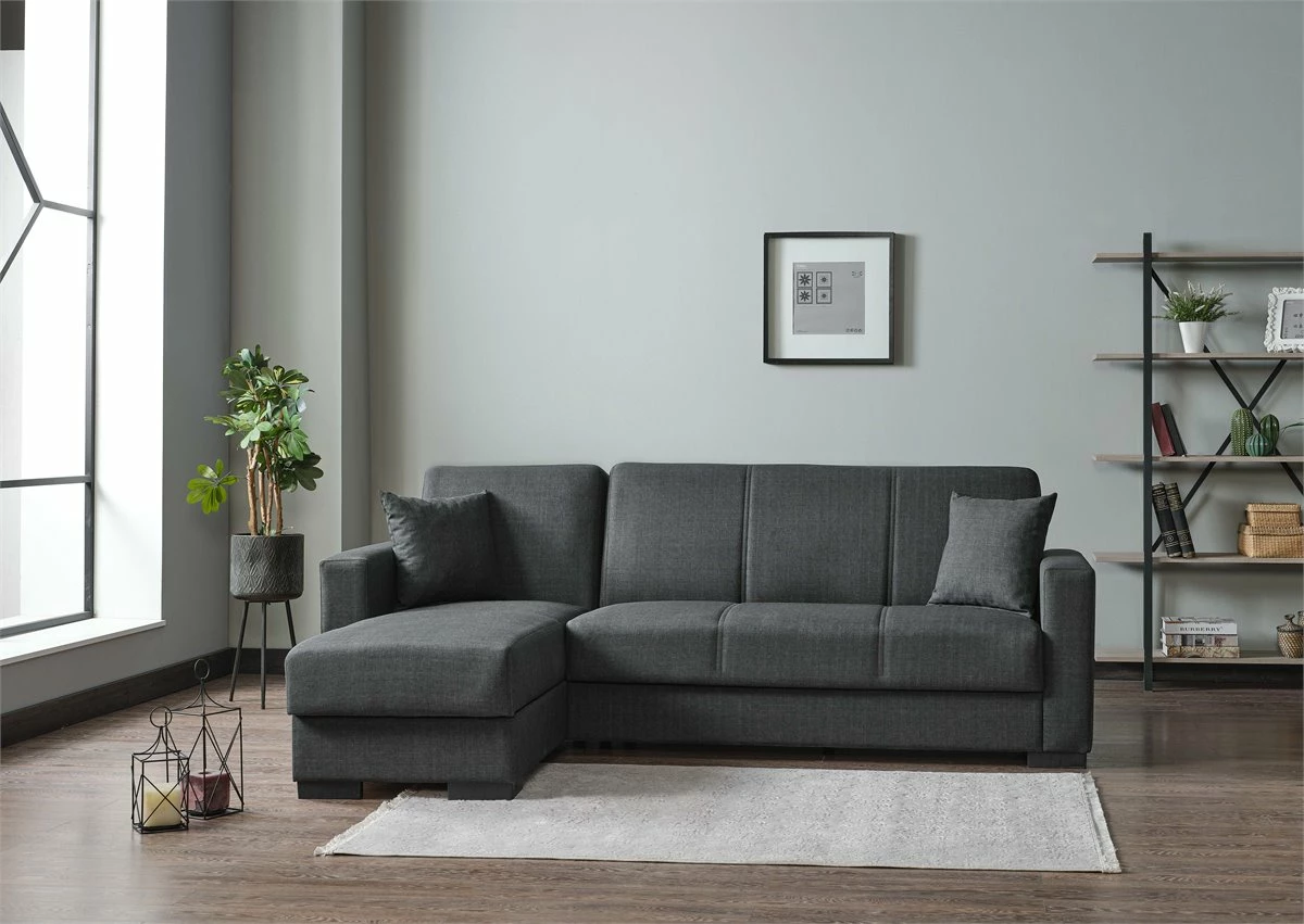 Chaise Longue ANGELO Cama Reversible Color Gris 2 Chaise Longue ANGELO Cama Reversible Color Gris - Imagen 2
