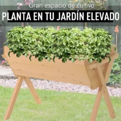 Outsunny Huerto Urbano De Madera 100x70x80 Cm Mesa De Cultivo Para Plantas Flores Hortalizas Con Patas Elevadas 4 Orificios De Drenaje Y Tela Geotextil -Conforama Tienda de ventas fbd42beae9839bceb893aef3aed183ba6a53d686 7ac0e9864fe24e7cbb86bed6ec98a3ae