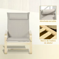 HOMCOM Sillón De Salón Con Otomana Tapizado En Tela Butaca Moderna Con Respaldo Alto Reposabrazos Y Almohada Extraíble Para Dormitorio Oficina Carga 120 Kg 67x69x100 Cm Gris -Conforama Tienda de ventas fce42f49d7ea55028edafc93e18debb6487ab52c 93886c0963ed402c8262de08838c8e9e