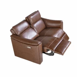 Sofá 3 Plazas Tapizado En Piel De Origen Vacuno Color Marón Cognac Con Mecanismo Eléctricos Relax. Estructura Interna De Madera De Pino Natural. Patas De PVC Color Negro. -Conforama Tienda de ventas fd8f541390a94e1b802c68b4d1347a9583ee0221 6316f37db31a42618a981243e95da766